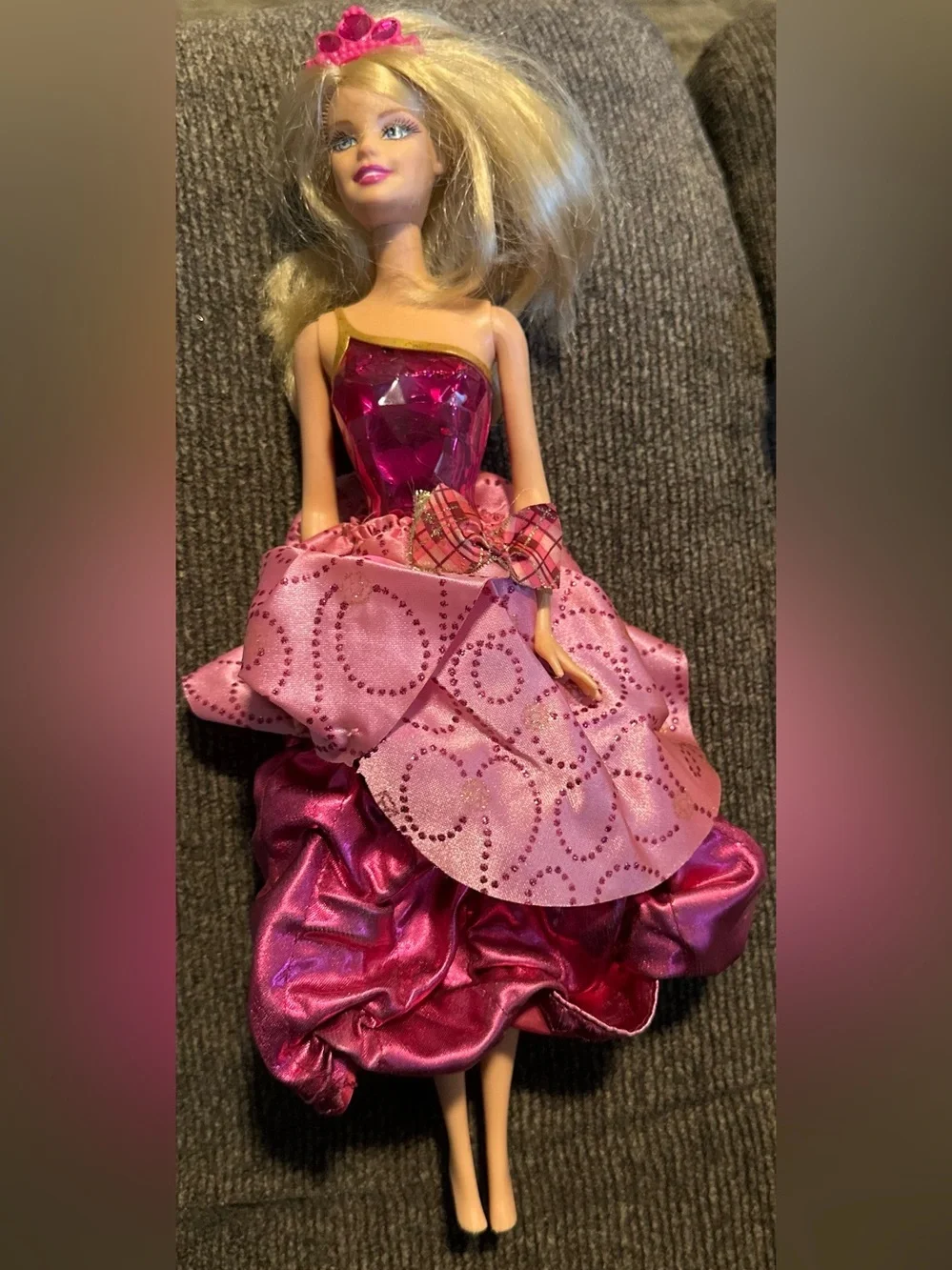 2011 Mattel Barbie Princess Charm School Blair Transforming Doll Pink Gown
